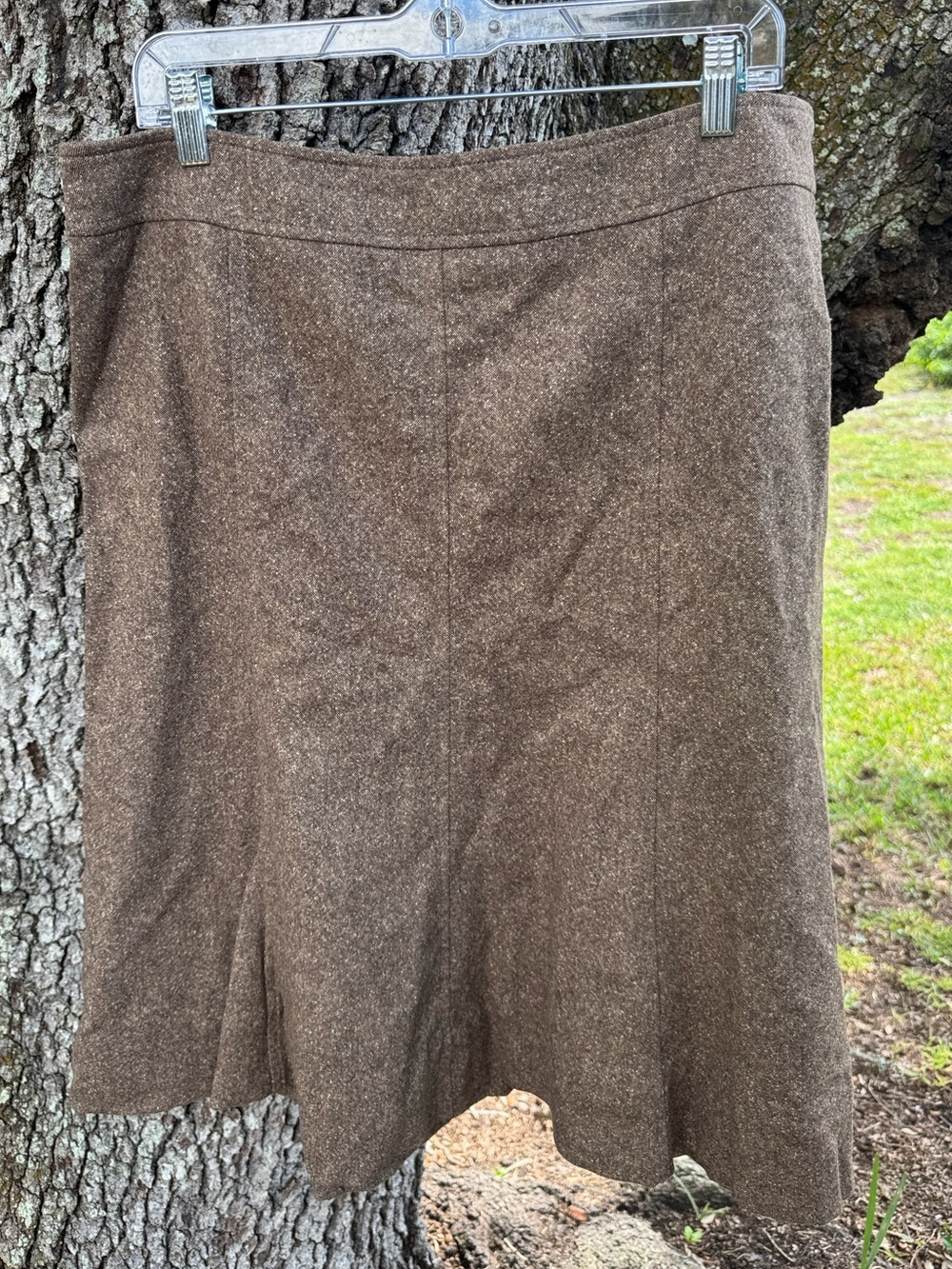 Vintage Pendleton Brown A-Line Virgin Wool/Silk Skirt.Size 14 Made in U.S.A.
